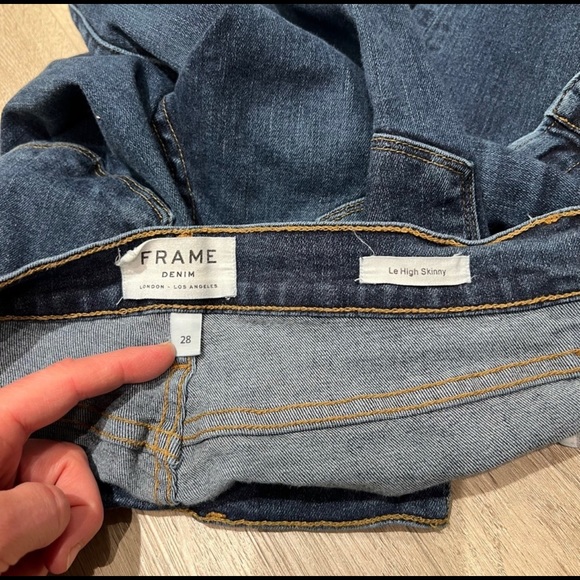 Frame Blue Jeans “Le High Skinny” High Rise Size 28 - Picture 5 of 5